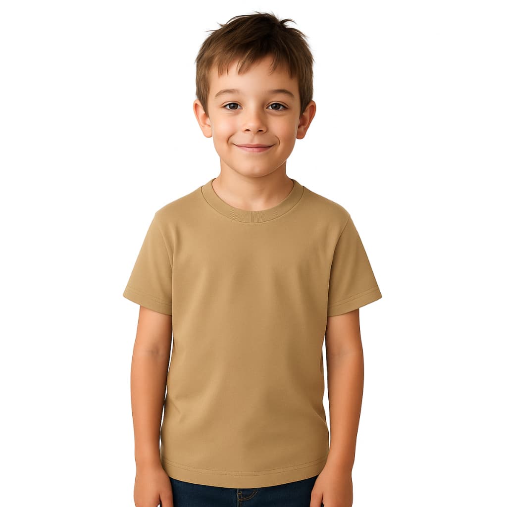 Camiseta Infantil Unissex Algodão Tradicional Lisa Várias Cores