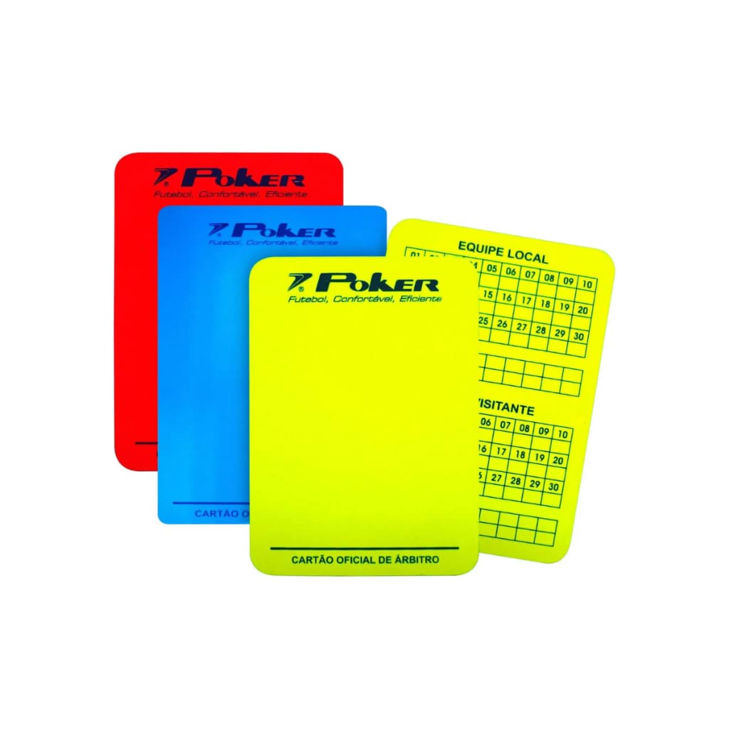Cartão Oficial Para Árbitro Juiz Futsal Salão Marca Poker