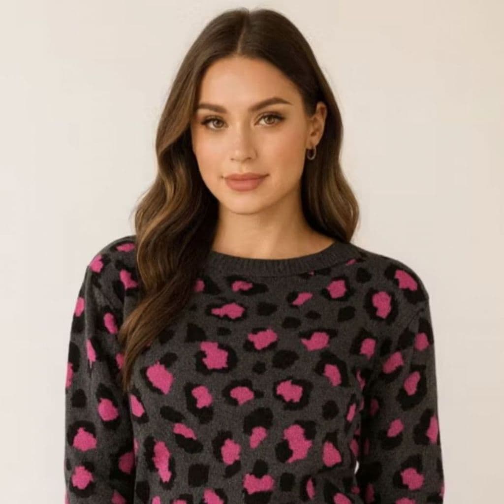 Blusa Feminina de Tricot Animal Print Onça | Confortável, Estilosa e Ideal para o Inverno