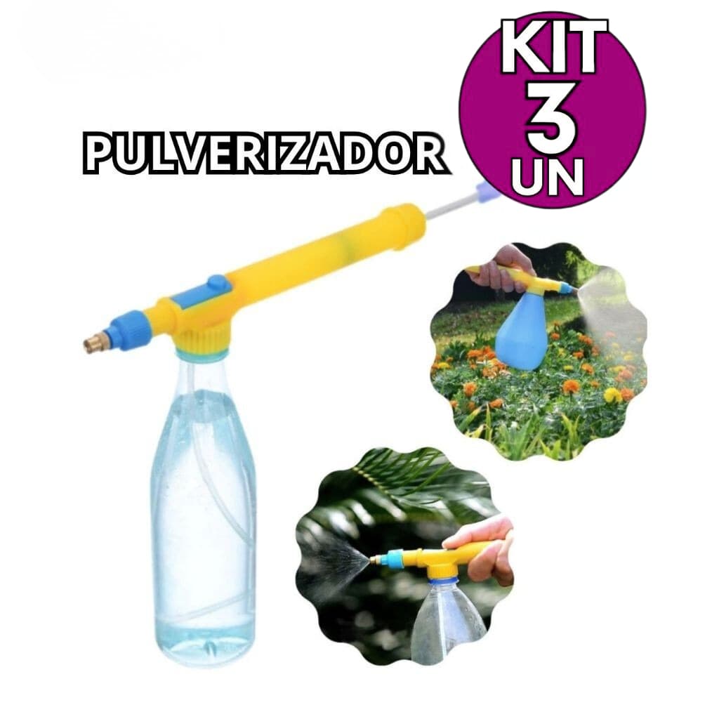 Kit 03 ou 02  Pulverizador de Garrafa PET Para Sua Casa Plantas Carro Jardim Flores empresa