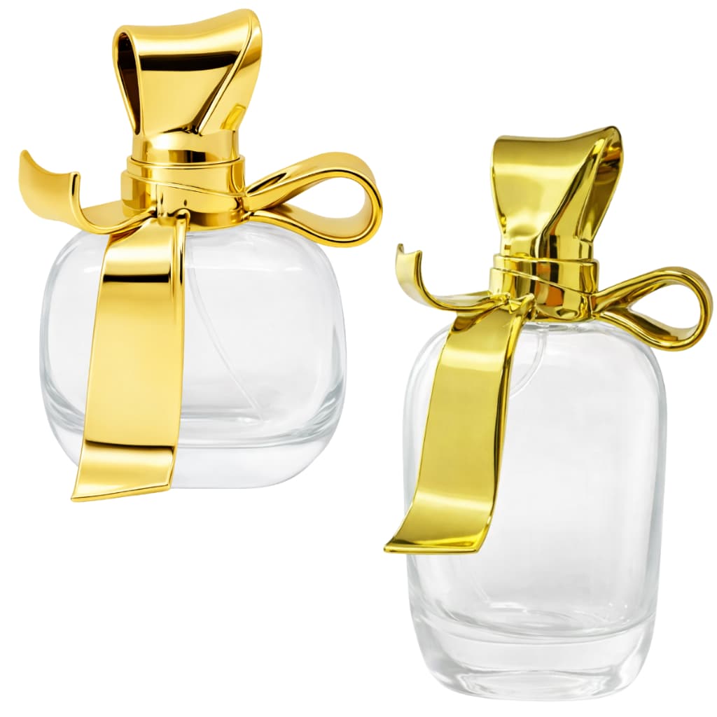 Frasco Perfumeiro Decorativo Árabe Belle Para Perfumes De Luxo 30ml 60ml 100ml Laço Dourado
