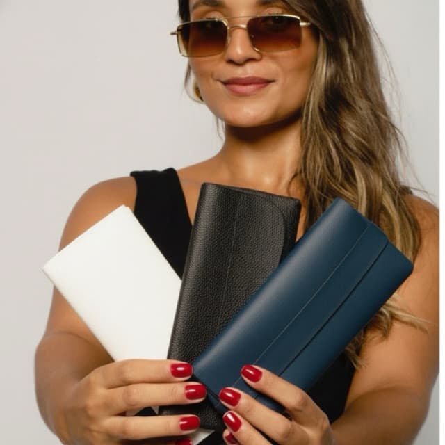 Estojo Para Oculos de Sol em Couro Sintético Case Resistente Premium