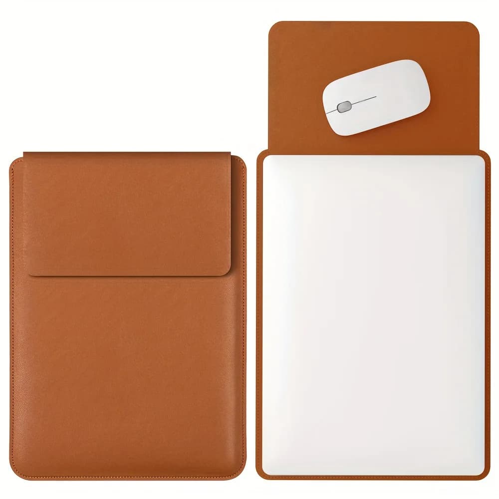Capa Premium em Couro Sintético para Notebook com Mousepad Integrado