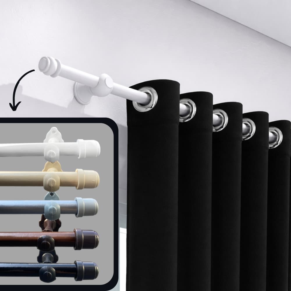 Varão para Cortina 3,00m Completo 19mm Alta Resistência Diversas Cores Envio Imediato Full