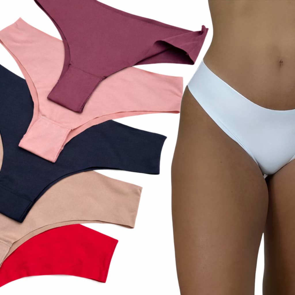 KIT com 5 Calcinha Laser Sem Costura Conforto Dia a Dia