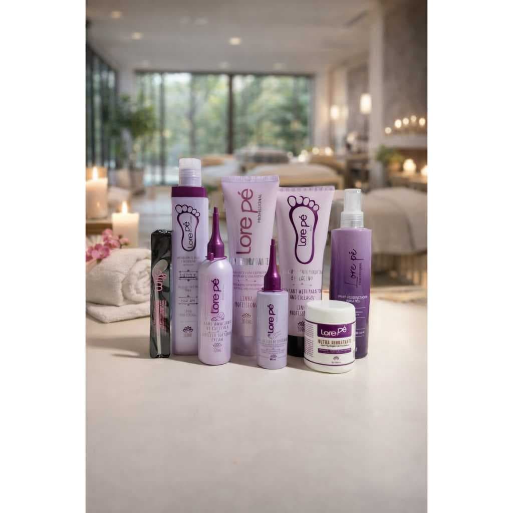 Kit Lore Pé Profissional SPA Dos Pés 7 Produtos Tratamento Completo Com Espatula 222
