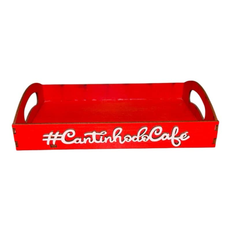 bandeja vermelha MDF 20x14x05