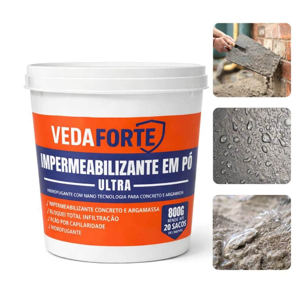 Impermeabilizante Em Po 800g Hidrofugante Para Concreto