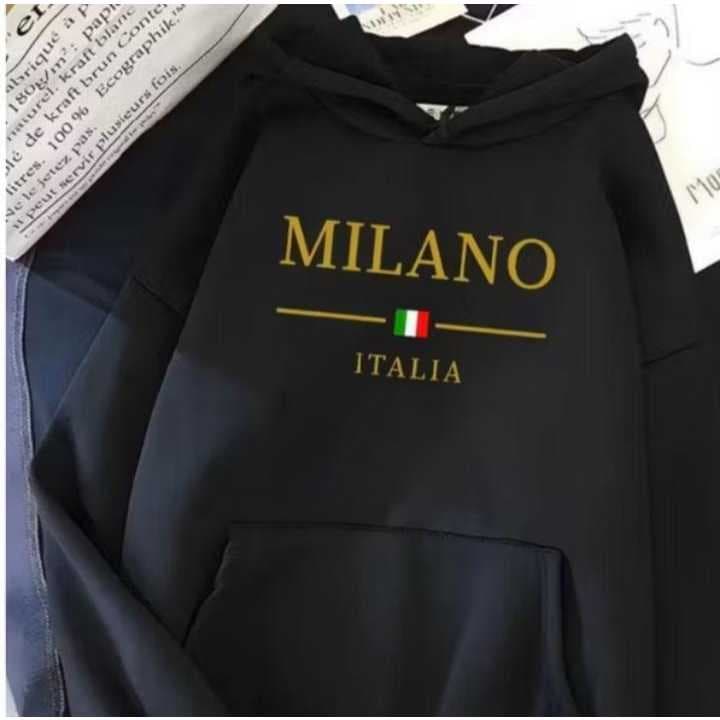 Moletom Canguru Unisex Milano Italia Agasalho Casaco Blusa De Frio Flanelado