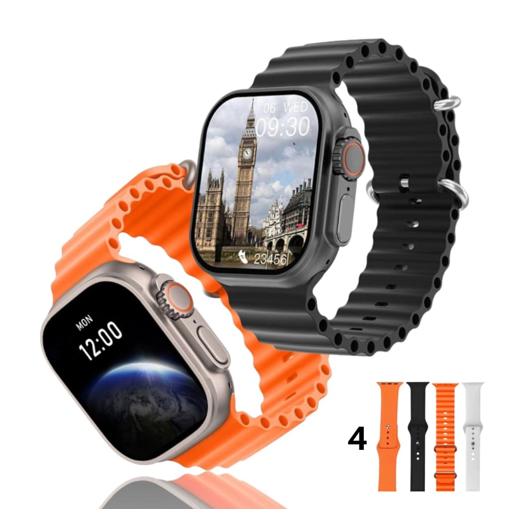 Smartwatch N10 Ultra 2 49mm 4 Pulseiras Chamadas Bluetooth Relógio Inteligente Série Ultra