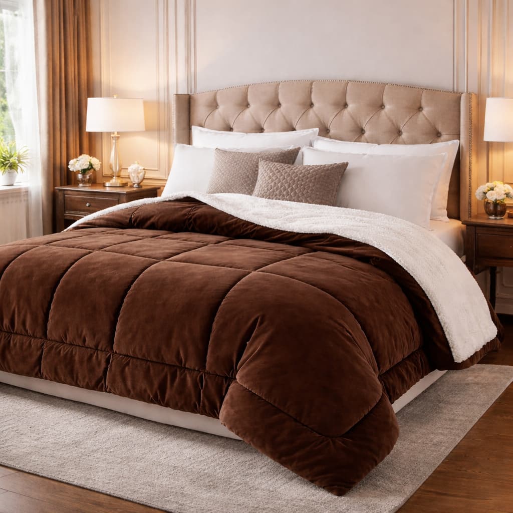 Coberdrom Casal Queen Edredom e Cobertor Dupla Face 2,20m x 2,40m