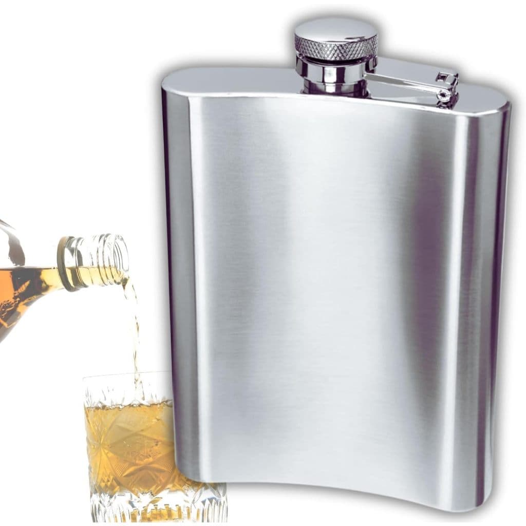 Cantil de Bolso em Aço Inox 230ml – Porta Bebida Whisky, Vodka, Rum e etc