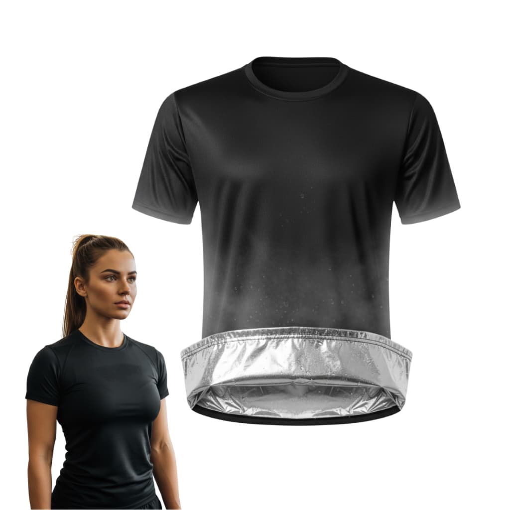 Camiseta Térmica Sauna com Mangas Queima Gordura Perca de Peso Feminina