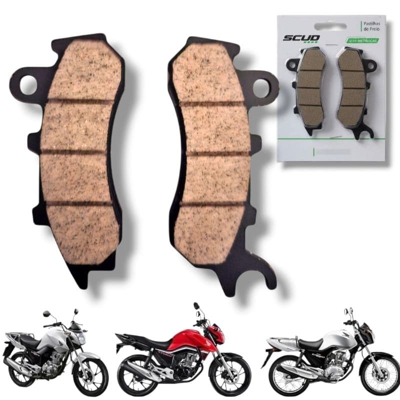 Pastilha Freio Dianteira CBS Combinado Comb Brake CG Titan 160 Fan Cargo 160 Ano 2018 2019 2020 2021 2022 2023 2024 Scud