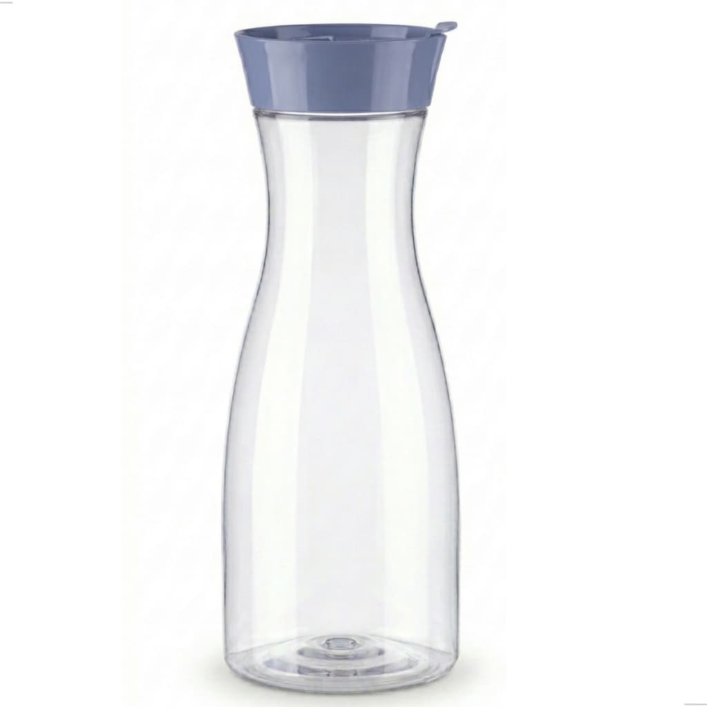 Garrafa New York 1LT tampa Azul Pulsátil BPA Free Água Suco Resistente Uso Diário Ideal para Geladeira
