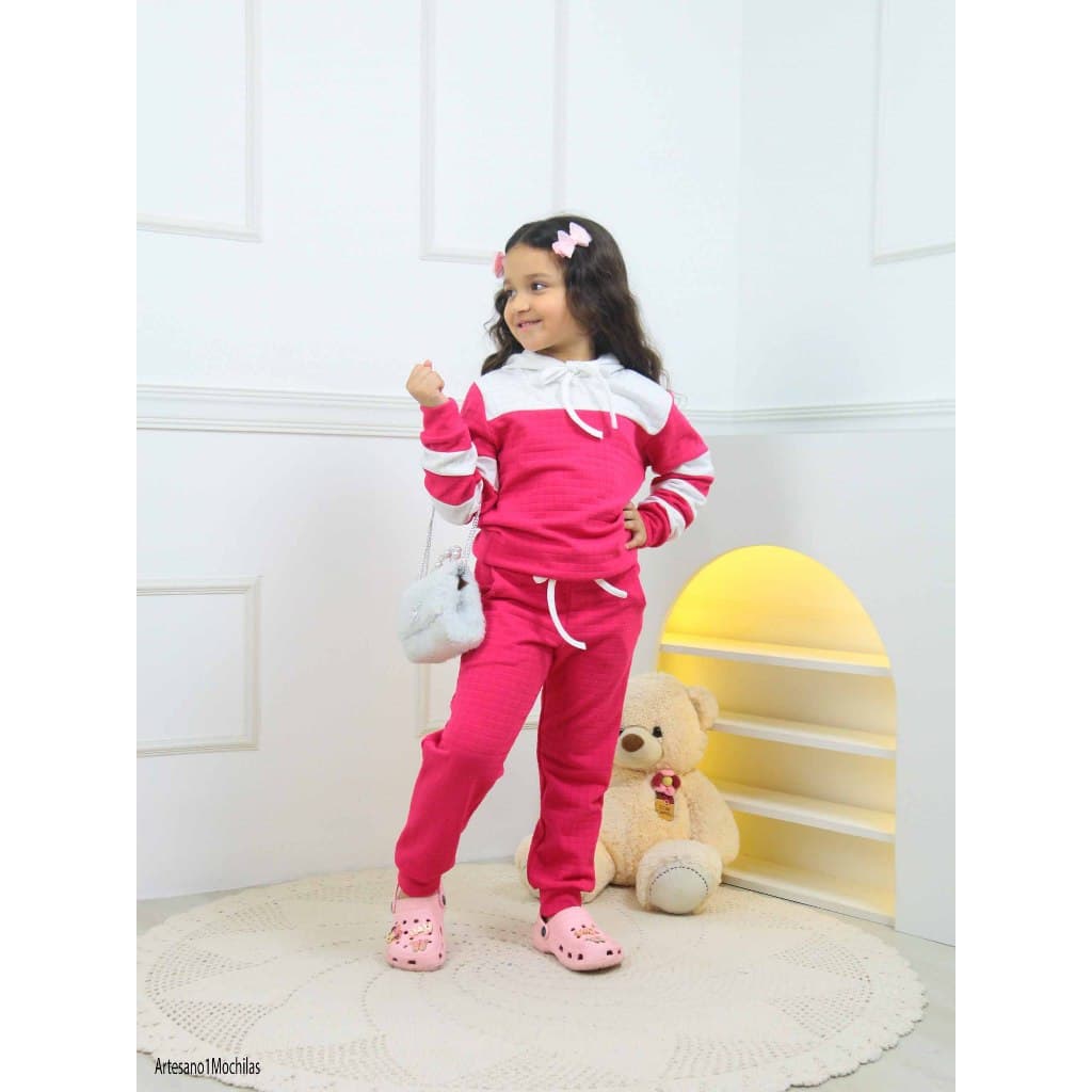Conjunto De Frio Malha Annaruuga NOVO Infantil e Juvenil com Capuz