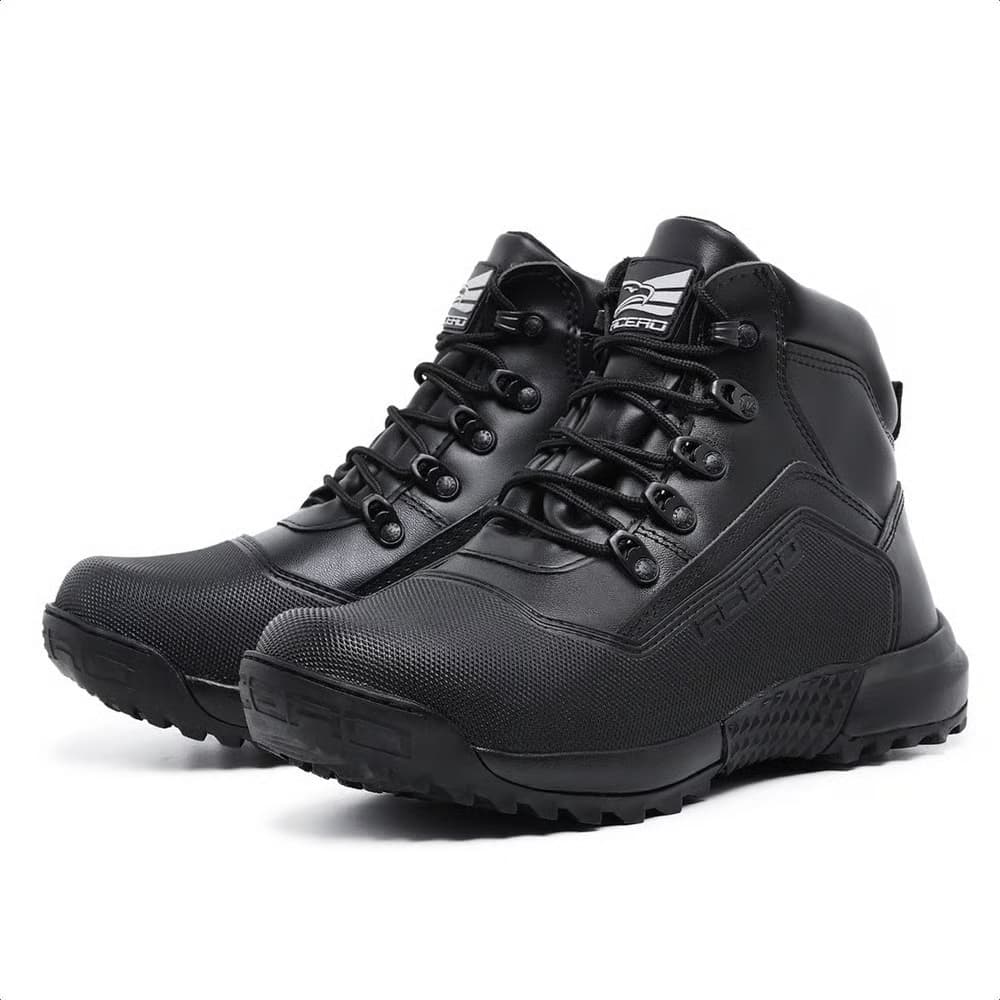 Bota Militar Acero Titan Couro Premium Com CA Bota Tática Profissional Segurança Antiderrapante Alta Qualidade Com Epi