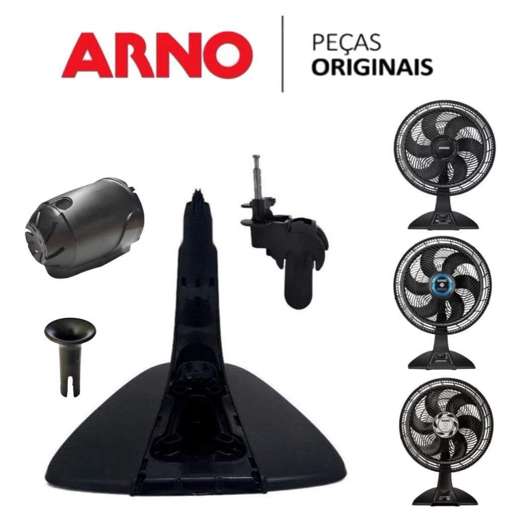 Base - Suporte Articulado + Pino Oscilante r + Corpo traseiro - Ventilador Arno Silence Force 40cm