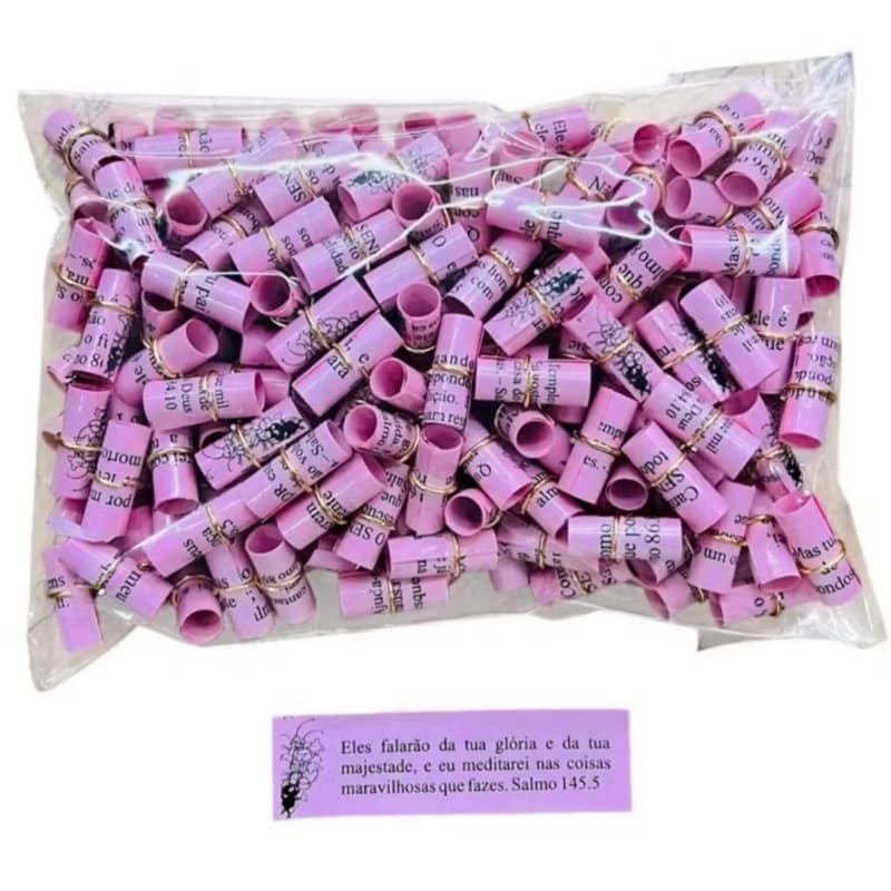 800 Enroladinho Bíblico – Vitamina da Fé | Promessa Maná rosa