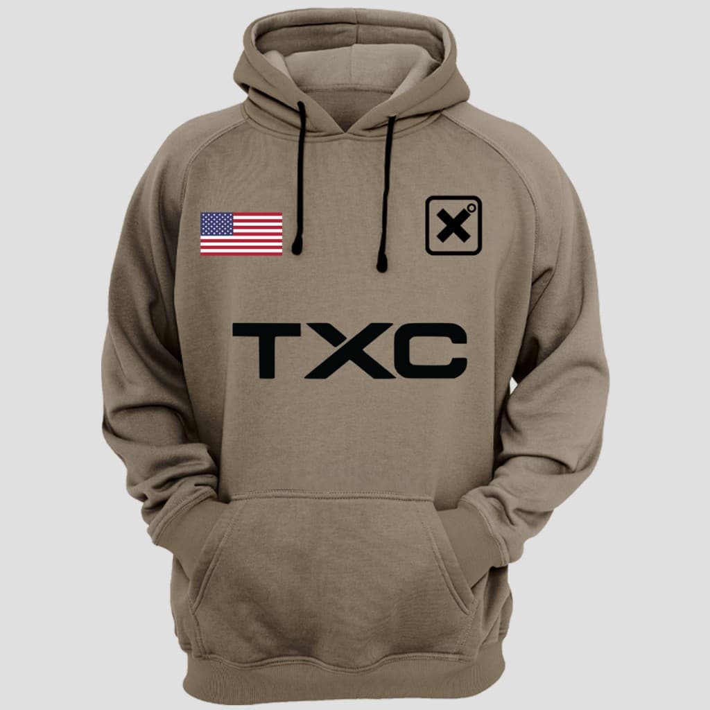 Moletom TX Canguru Estampado Com Capuz Flanelado Inverno Country Masculino Feminino Premium