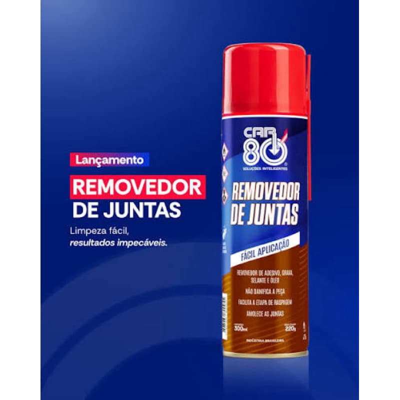 Removedor de Juntas Car80 Spray 300ml – Remove Cola, Graxa e Selante Fácil Aplicação