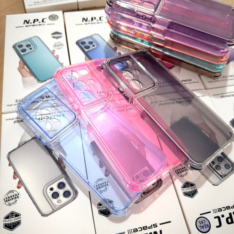 Capa Space 2 em 1 Silicone com acrílico Anti Impacto Para Realme C85 / C85 Pro nova geração com proteção