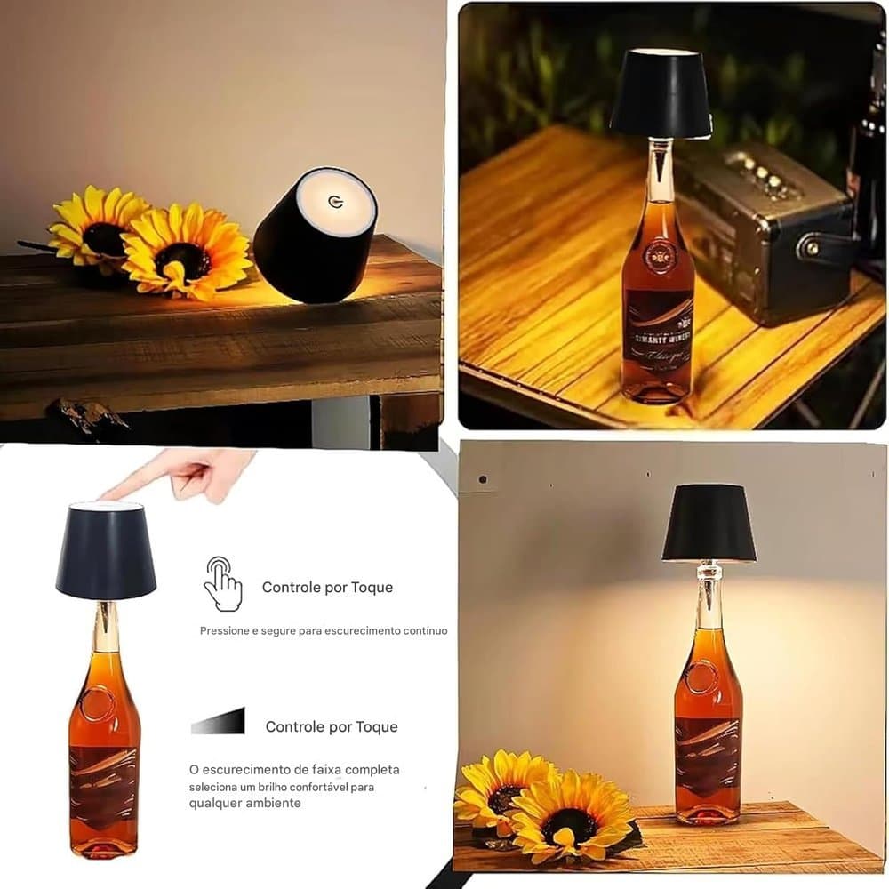 Mini Luminária Led - Preta Iluminação para ambientes, quartos, salas, escritórios e banheiros