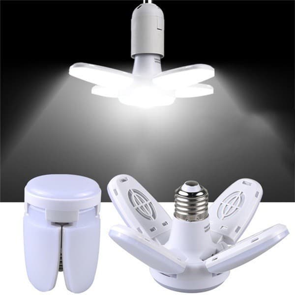 Lâmpada LED Dobrável E27 Super Brilho Alta Potência Garagem Oficina Galpão Depósito Casa Econômica