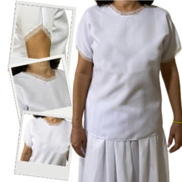 Camisu Feminino Ração Umbanda e Candomblé Tecido microfibra Roupa de Santo