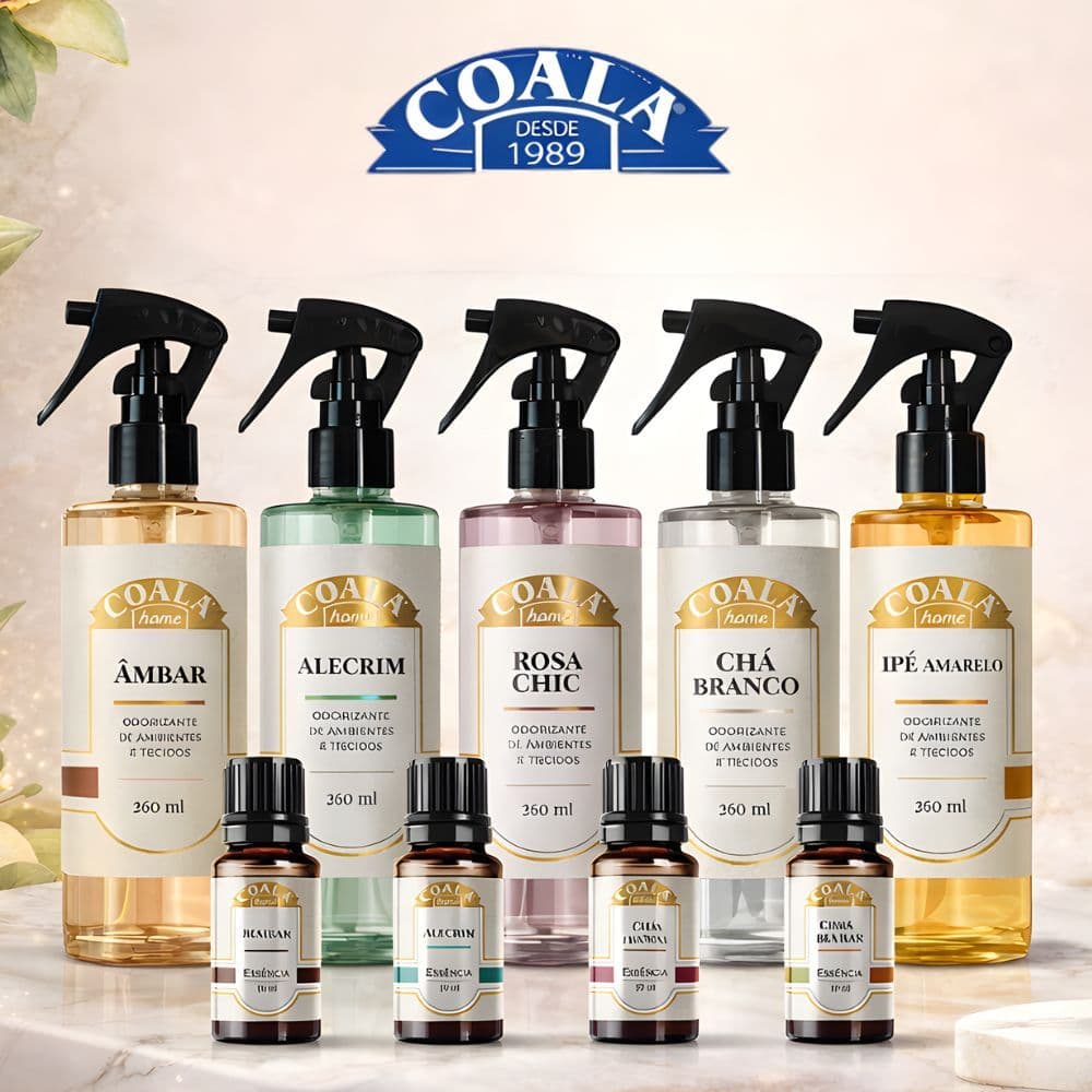 Kit Coala Home Odorizante de Tecidos Spray + Óleo Essencial – Perfume e Frescor para Ambientes