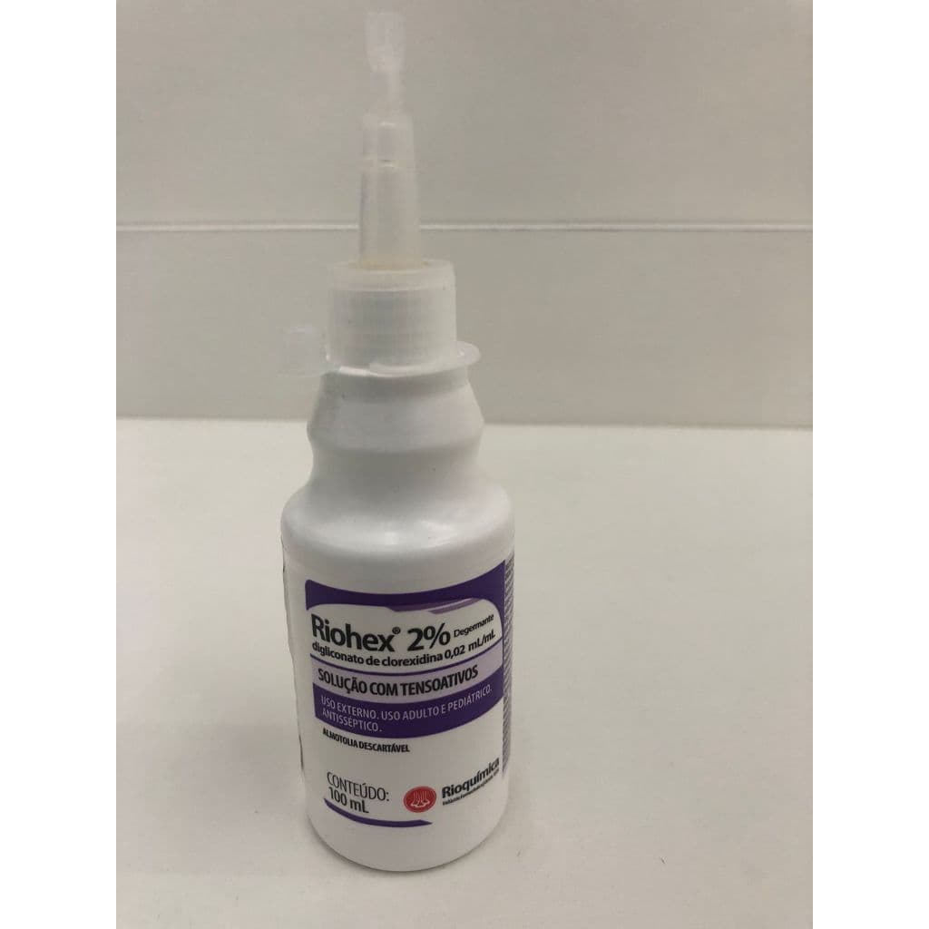 Degermante Clorexidina 2% 100ml Riohex Limpeza da Pele