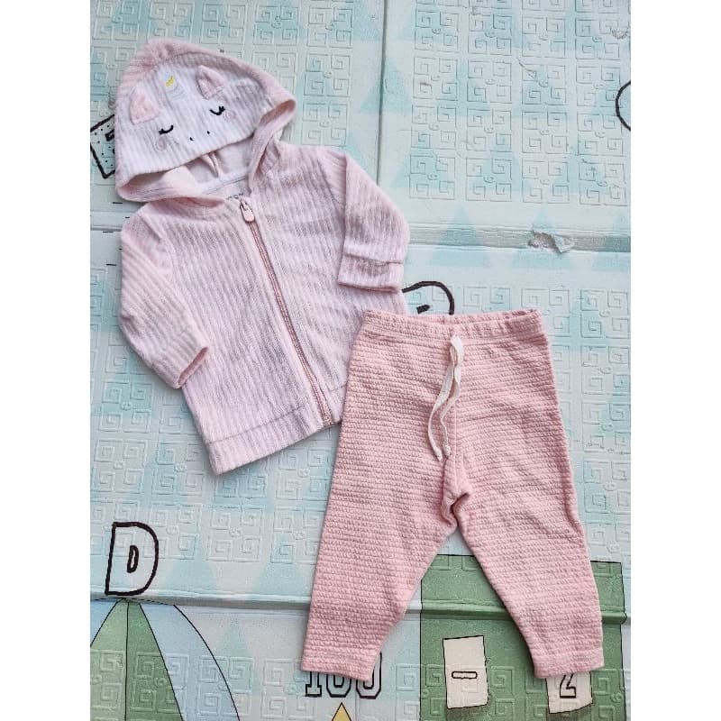 [Desapego fofo!] Conjunto de frio unicórnio 0 a 3 meses bebe menina baby club
