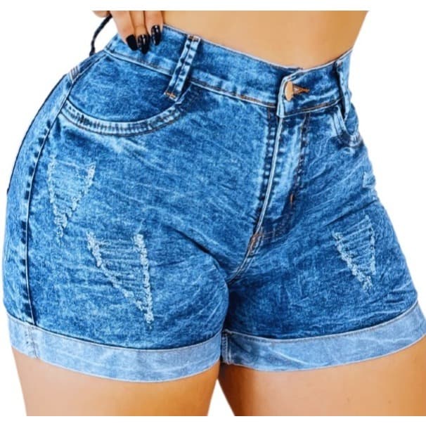 SHORT JEANS FEMININO COM LYCRA