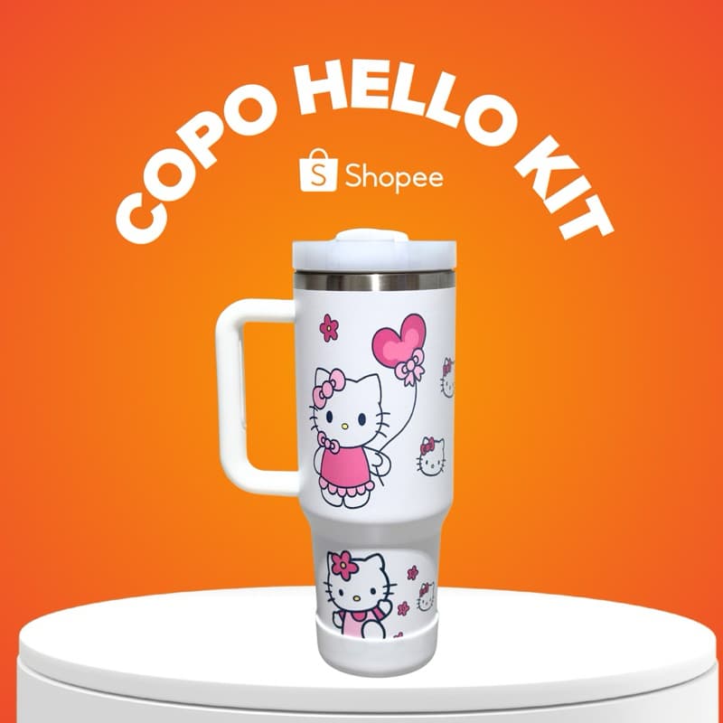 Copo Térmico 1200ml | Edição Limitada | Inox com Alça e Canudo | Mantém Gelado 🥶🧊