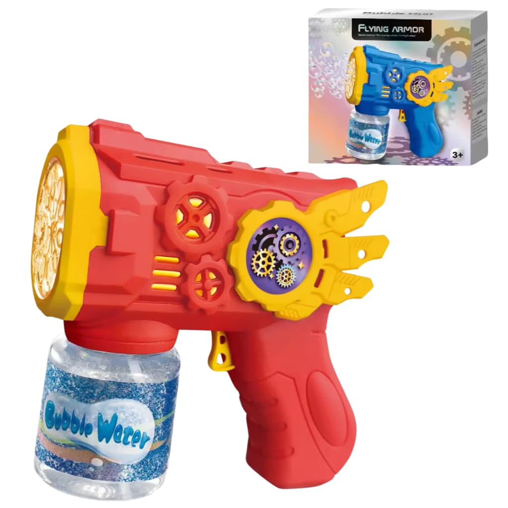 Pistola Lança Bolha De Sabão com luz de Led Arminha Brinquedo Infantil Menino Menina