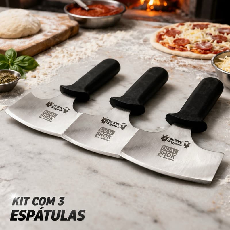 3 Espátulas para Cortar Pizza - El Toro Cutelaria