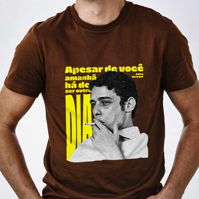 Camiseta CHICO BUARQUE APESAR DE VOCÊ Streetwear 100% Algodão Unissex Estilo Conforto Qualidade MPB