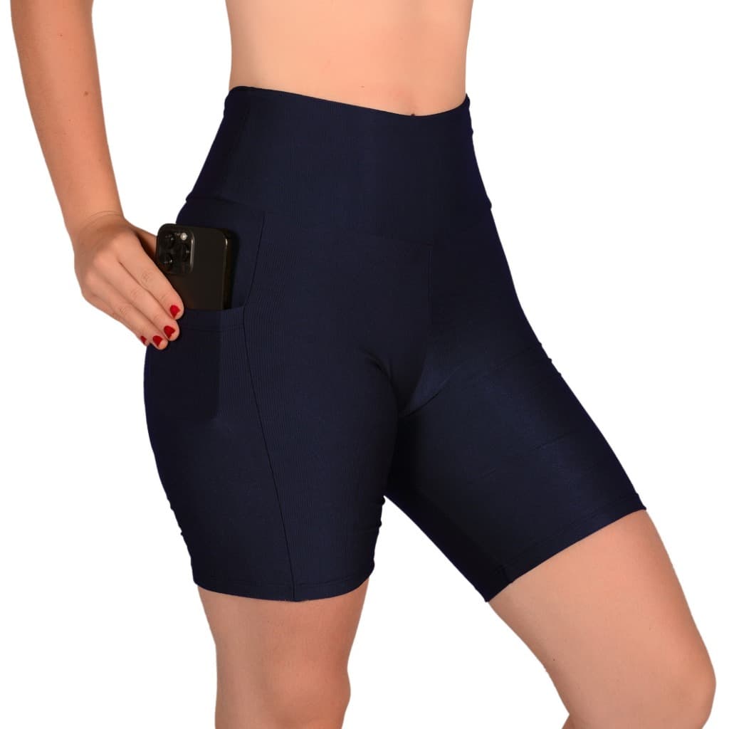 Bermuda feminina poliamida 3D ACADEMIA FITNESS