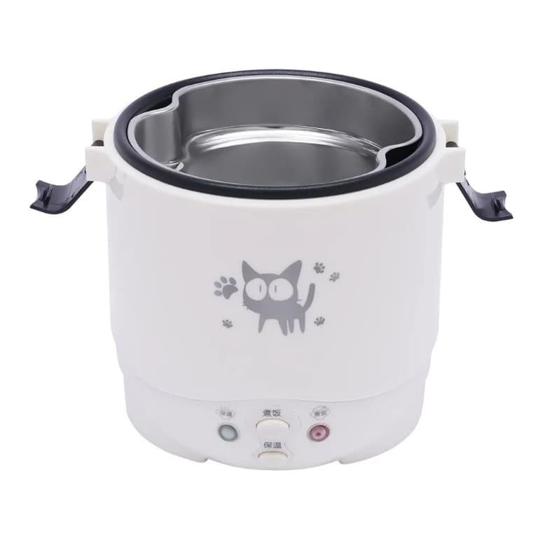 Mini panela de arroz de 1 litro, lancheira elétrica de 12 v panela de arroz portátil de viagem para carro multifuncional