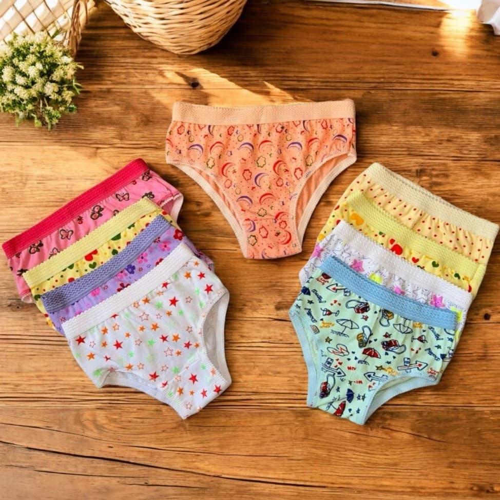 Kit 5 Ou 10 Calcinhas Menina Infantil Estampada Cós Elástico Menina  Envio Imediato Variadas