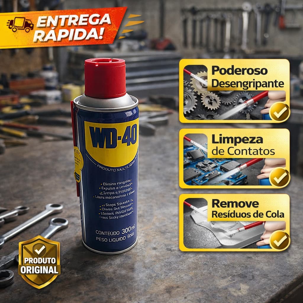 Lubrificante Desengripante Multiuso WD – 40 300 ML Original.