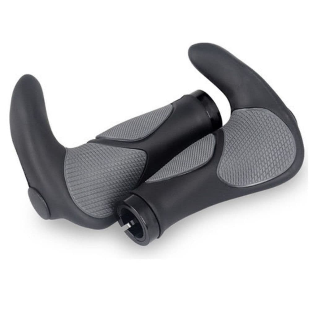 Manopla Com Trava Modelo Ergonômica Confort Com Bar End Cor Preto Chifre de Bicicleta Acessório de Ciclismo