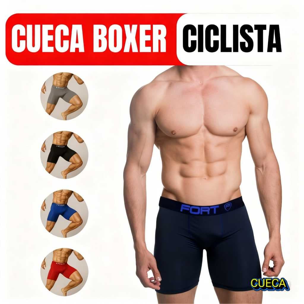 Kit 5 Cuecas Ciclista Long Leg Microfibra Original