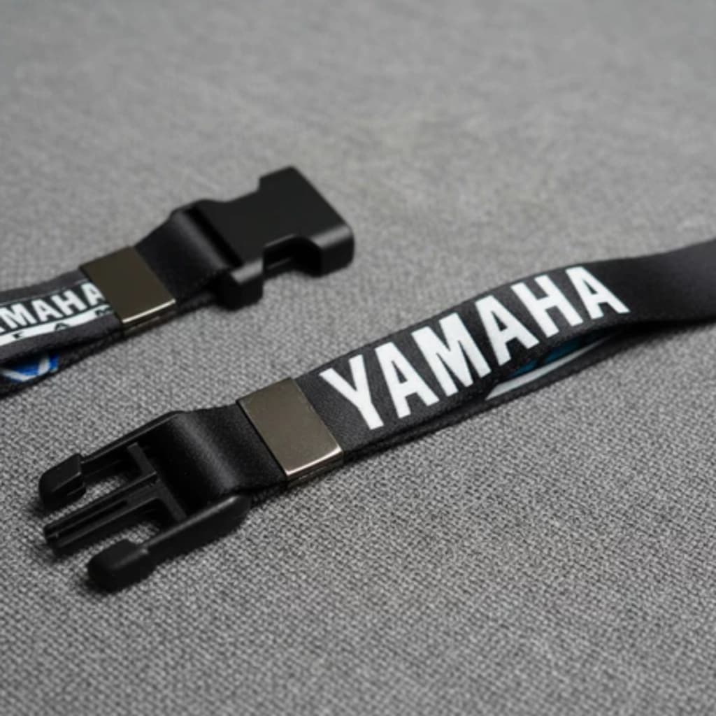 Chaveiro Yamaha Moto Cordão Tirante Pescoço Crachá Fecho Engate Rápido Motoboy Yamaha