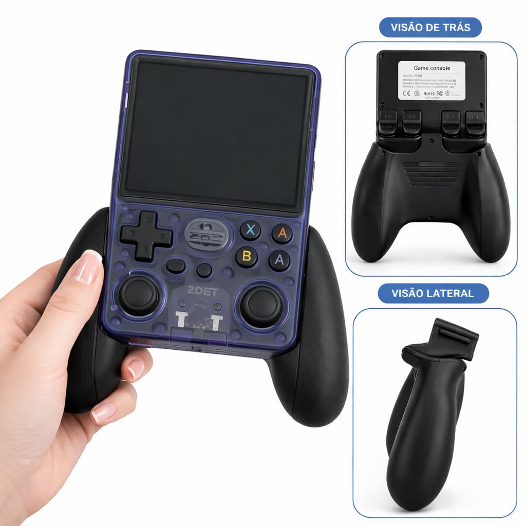 Grip de Mão Ergonômico R36S Pegada Controle Para Jogar Conforto