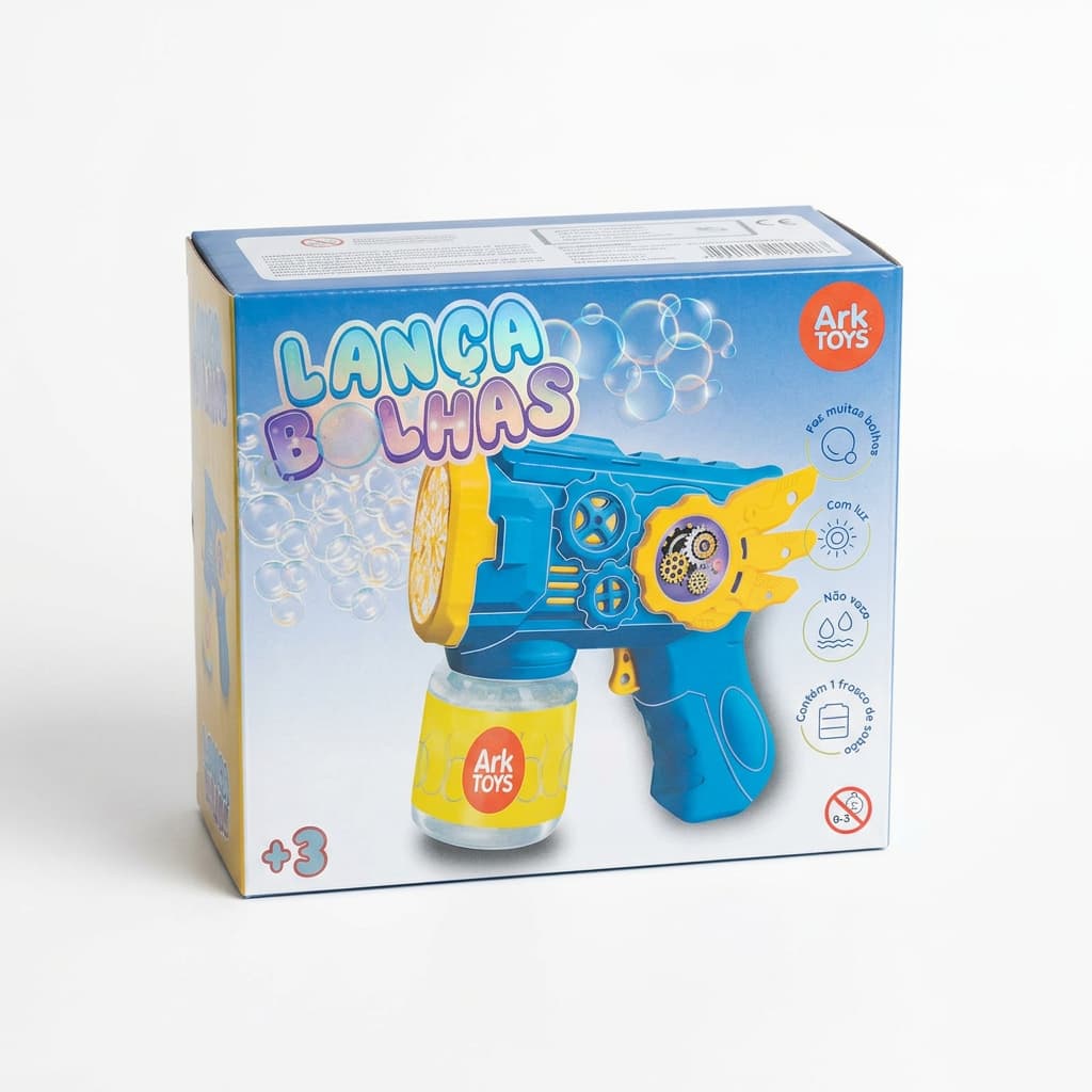 Lançador de Bolhas Infantil Automático com Luz Diversão ao Ar Livre Criança