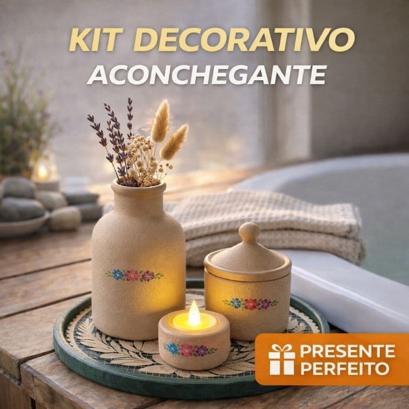🌸 Kit Artesanal Primavera – Presente Delicado e Sofisticado - Decoração exclusiva e com textura