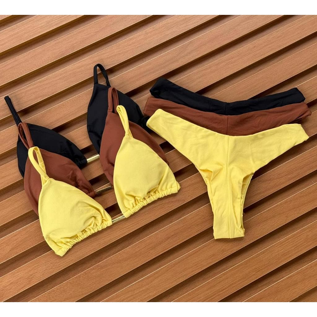 Kit 3 Biquínis Asa Delta Poliamida Alta Qualidade Não Desbota