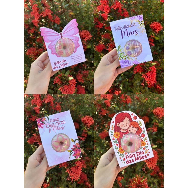 10 Caixinhas Mini Cake Donuts Dia das Mães - Mimo - Lembrancinha