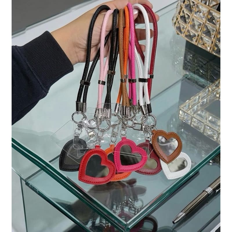 Alça Suporte para Celular com Espelho Cordão de Mão para Celular Bolsa ou Chave com Espelho